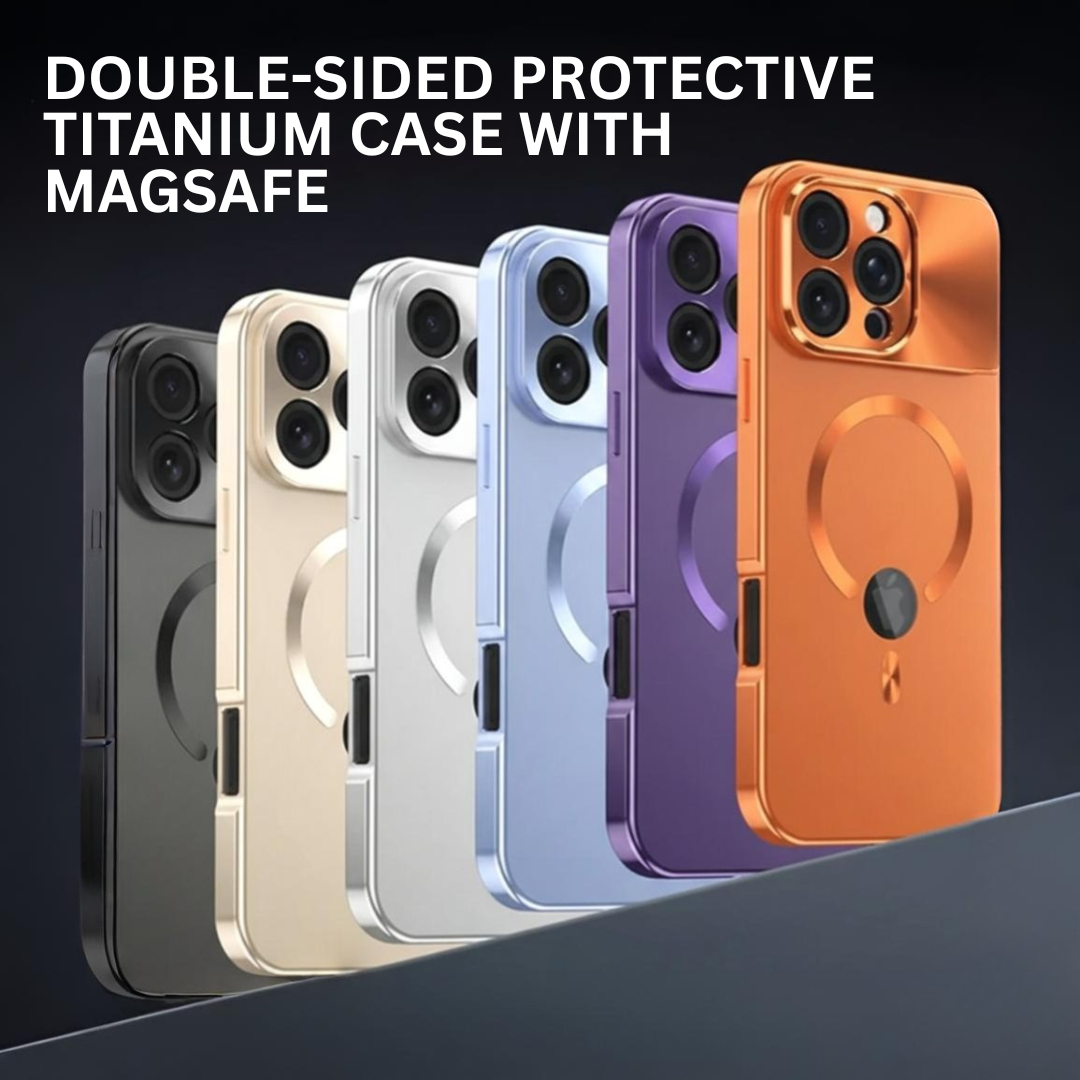 Double-Sided Protective Titanium Case with MagSafe